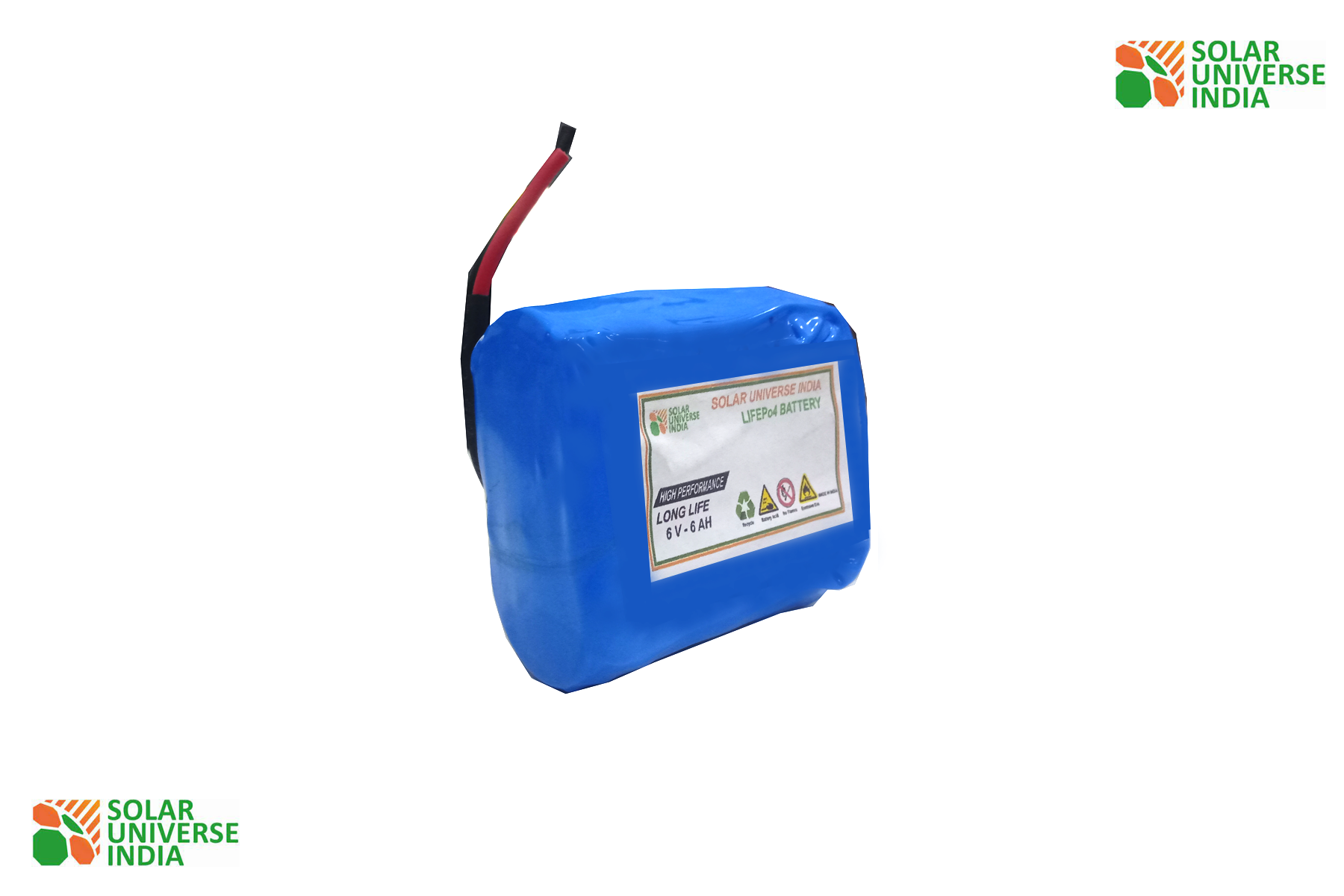 Lithium Ferrous Battery (LFP) of 6.4V-6ah for 6V Solar, Electric or  Lighting Applications (Retrofit for 6V-4.5ah Battery)