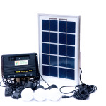SUI Lithium Ion Solar Home Lighting System Power Pack with multiple LED bulbs - 45Wh Battery & 8W Solar Panel