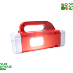Solar LED Torch Two Way with 3W LED, SMF Battery and AC/DC Charging - Rechargeable & Two Lights