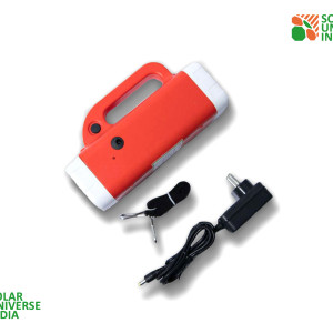 Solar LED Torch Two Way with 3W LED, SMF Battery and AC/DC Charging - Rechargeable & Two Lights