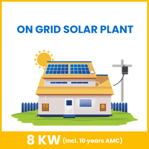 On-Grid Solar System (8kW) with 10 years AMC Support